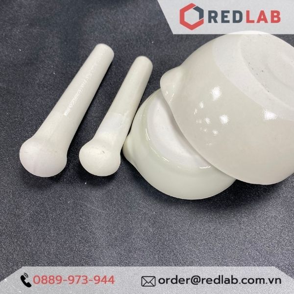 Bộ cối chày sứ ONELAB Ø 60 80 100 130 160 216 305 356 mm, dùng nghiền mẫu thí nghiệm, có VAT