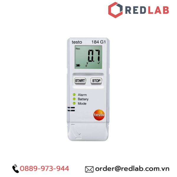 Máy đo ghi nhiệt độ -20 đến 70 °C, độ ẩm 0-100 %RH, Sốc 0-265 m/s2 Testo 184 G, chính hãng, BH 12T, có VAT