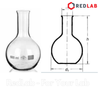 Bình cầu thủy tinh đáy bằng miệng hẹp SIMAX Class A 50 100 250 500 1000 ml, có VAT