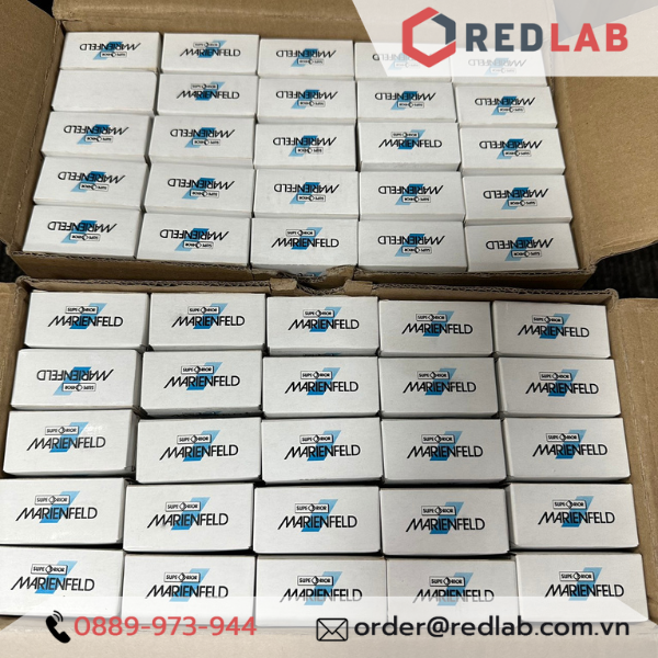 Lam kính trơn / nhám 76x26mm MARIENFELD Đức microscope slide 1000000 1000200 (hộp 50 cái) có VAT