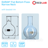 Bình cầu thủy tinh đáy bằng cổ trơn DURAN Class A 50 100 250 500 1000 2000 ml, có VAT