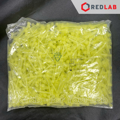 [Gói 1000 cái] Microtips (đầu típ - côn) vàng 200ul có khía Aptaca - 1202/E, nhựa PP, có VAT