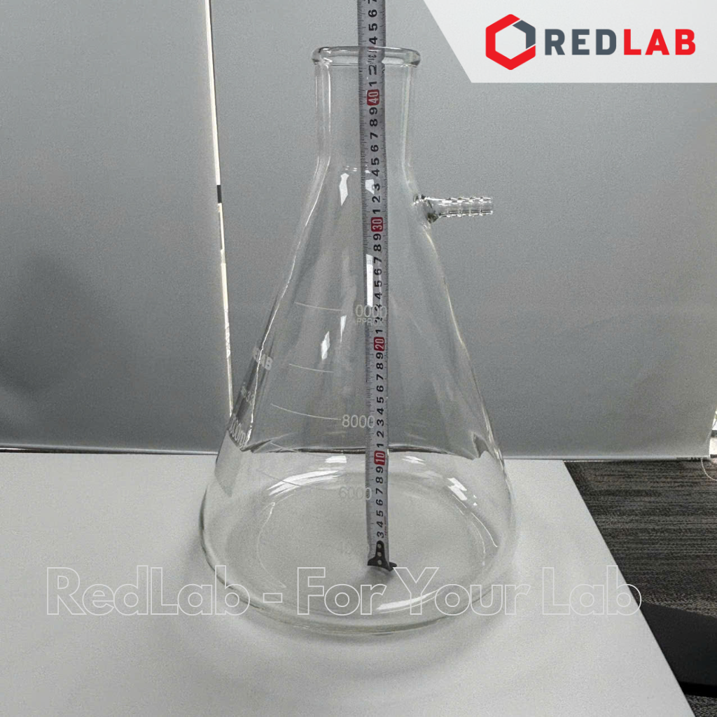 Bình tam giác có vòi ONELAB 250 500 1000 ml 2.5 5 10 20 L, dùng trong bộ lọc hút chân không thí nghiệm, có VAT