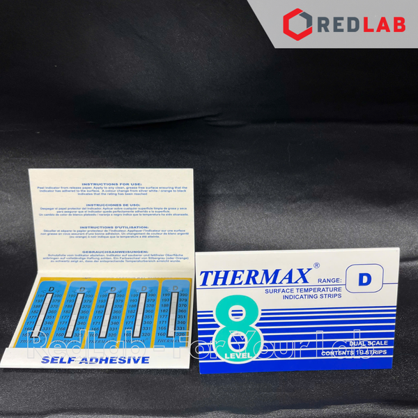 Dụng cụ kiểm tra nhiệt độ Thermax hãng TMC 8 Level, range A B C D E (pack 10 temperature indicating strips) có VAT