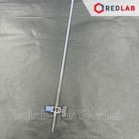 Buret trắng khóa thủy tinh DURAN Class AS 10 25 50 100 ml, dùng trong thí nghiệm chuẩn độ, có VAT