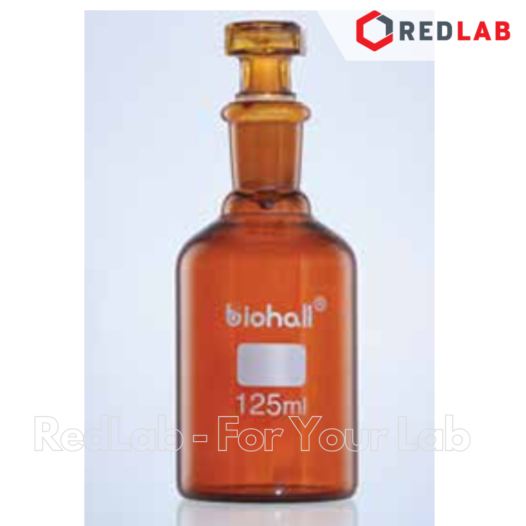 Chai Nâu miệng hẹp nút nhám BIOHALL 30 60 100 125 250 500 ml 1L 2L 5L 10L 20L – 14/23 19/26 24/29 29/32 34/35, có VAT