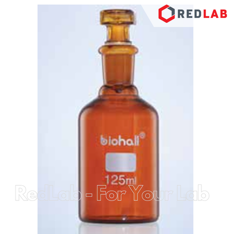 Chai Nâu miệng hẹp nút nhám BIOHALL 30 60 100 125 250 500 ml 1L 2L 5L 10L 20L - 14/23 19/26 24/29 29/32 34/35, có VAT
