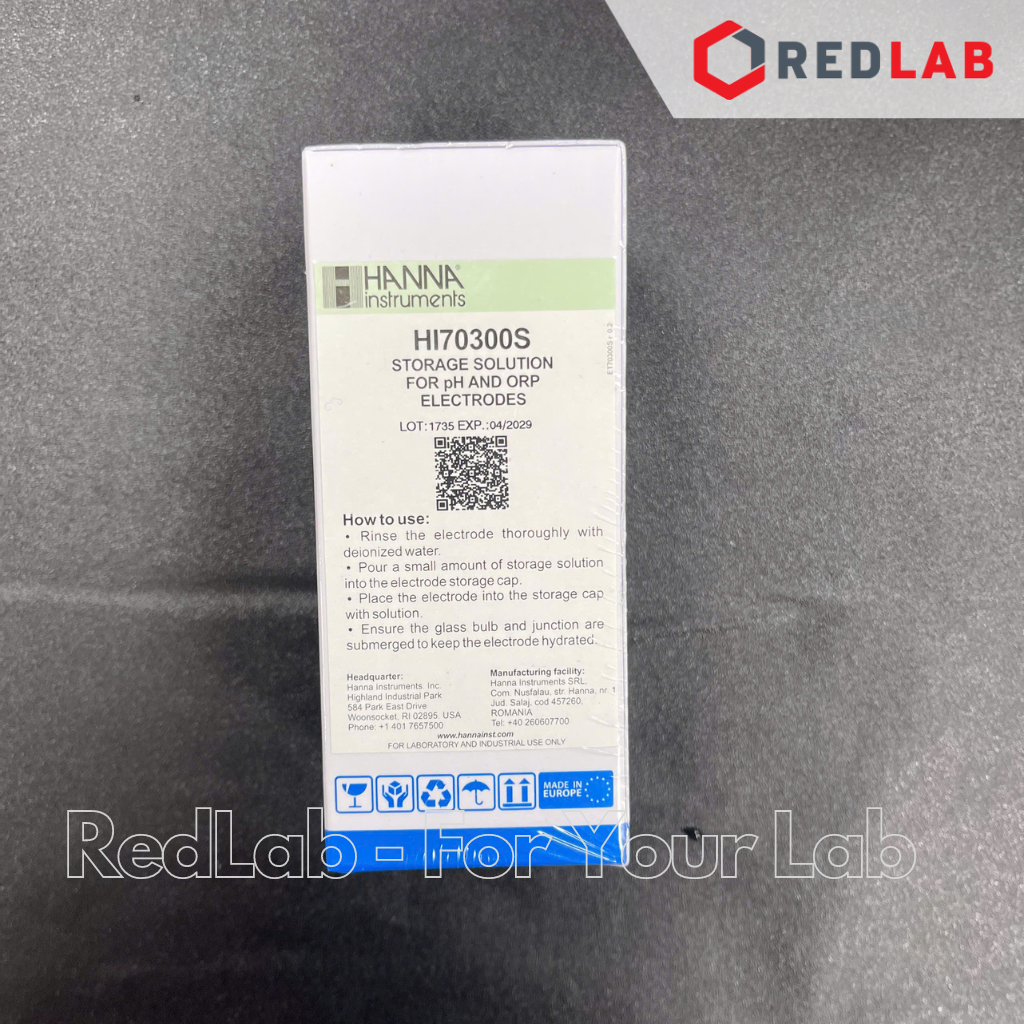 Dung Dịch Bảo Quản Điện Cực pH và ORP, Chai 25mL Hanna HI70300S, giá tốt, có VAT