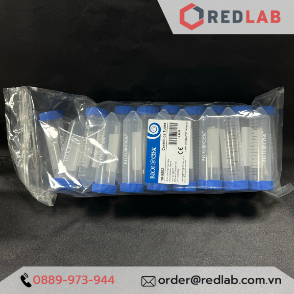 Ống ly tâm nhựa, falcon tiệt trùng 15ml 50ml nắp vặn xanh BIOLOGIX Centrifuge Tube (gói 25 cái), có VAT