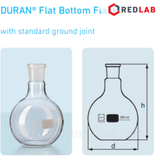 Bình cầu thủy tinh đáy bằng cổ nhám DURAN Class A 50 100 250 500 1000 2000 ml - 19/26 24/29 29/32, có VAT