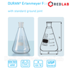 Bình tam giác cổ nhám 24/29 29/32 DURAN Class A 100 250 500 1000 ml, chưa gồm nút, Erlenmeyer with Joint, có VAT