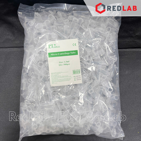 Ống ly tâm dạng eppendorf 1.5ml liền nắp PT Medical (gói 500 cái) micro centrifuge tube, có VAT