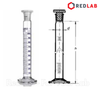 Ống đong thủy tinh nút nhựa SIMAX Class A 100 250 500 1000 ml - 24/29 29/32 34/35 45/40 đế lục giác, vạch xanh, có VAT