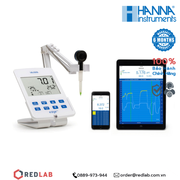 Điện cực đo pH HALO® Bluetooth Hanna FC2022 / Đo pH bằng điện cực thủy tinh / Đo pH thực phẩm không dây Hanna