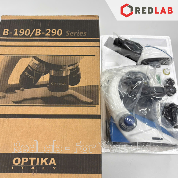 Kính hiển vi quang học 2 mắt hãng OPTIKA -  model B-192PL, Vật kính N-PLAN 4x 10x 40x 100x (dầu/nước), X-LED 3W, có VAT