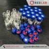 Lọ đựng mẫu sắc ký vial 2ml 9-425 MEMBRANE SOLUTIONS trắng / nâu, Nắp vặn xanh có lỗ / septa xẻ rãnh / nắp kín, có VAT