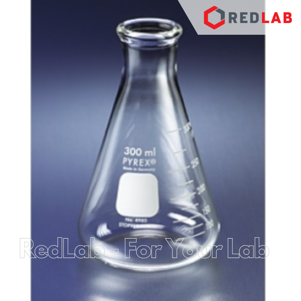 Bình tam giác cổ hẹp PYREX Class A  50 125 250 300 500 ml 1L 2L 4L Erlen, ASTM thuỷ tinh Borosilicate, có VAT