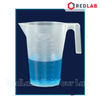 Ca nhựa PP có quai nửa vạch nổi trắng ISOLAB 100 250 500 1000 2000 3000 ml, cốc đong hóa chất chịu nhiệt, có VAT