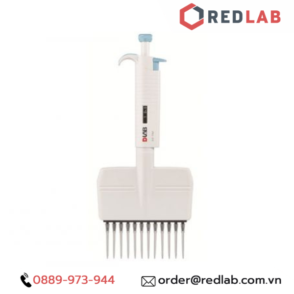 Micropipet đa kênh (12 kênh) hấp tiệt trùng DLAB 0.5-10µl, 5-50µl, 50-300µl - micropipette tự động đa kênh, có VAT