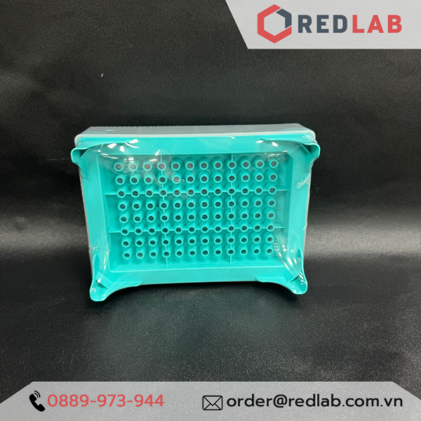 Hộp đựng típ 0.2ml (ống PCR), 96 vị trí, hãng NEST code 407001 dùng trữ lạnh, hấp tiệt trùng được, có VAT