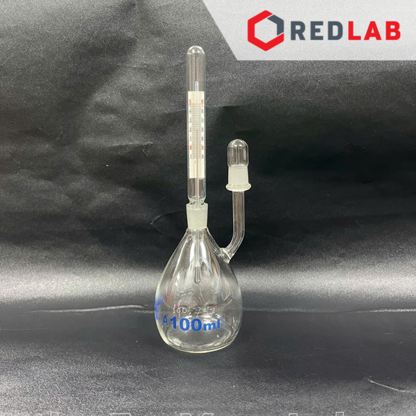 Bình đo tỷ trọng có nhiệt kế BIOHALL 10 25 50 100 ml class A, Pycnometer thuỷ tinh, có VAT