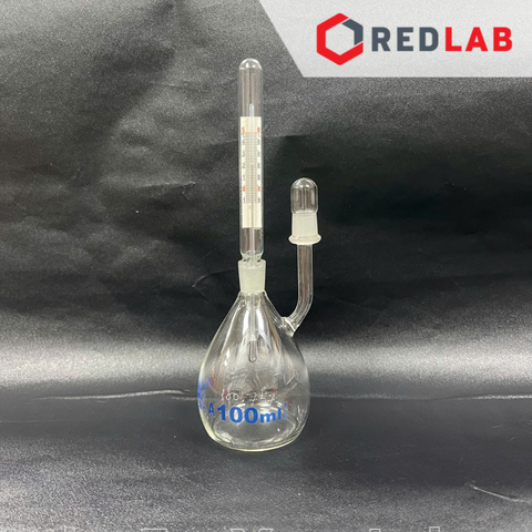 Bình đo tỷ trọng có nhiệt kế Class A 10ml 25ml 50ml 100ml hãng BIOHALL BLS.1107, Pycnometer thuỷ tinh,  có VAT - redlab