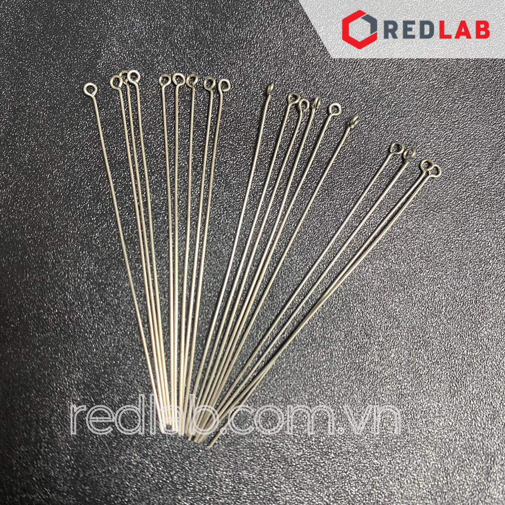 Đầu que cấy vi sinh tròn loop dài 70mm, đầu 1.5mm, Chrom brass WITEG – Đức code 9318404