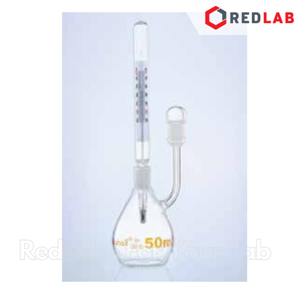Bình đo tỷ trọng có nhiệt kế BIOHALL 10 25 50 100 ml class A, Pycnometer thuỷ tinh, có VAT