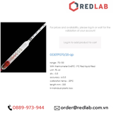 Cồn kế có nhiệt kế 70-100 : 0.5%, nhiệt kế 0 - 40ºC : 1°C Alla Alcoholometer 0530TP070/20-qp, có VAT