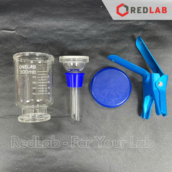Bộ lọc vi sinh nút silicon ONELAB phễu lọc 300ml, bình tam giác có vòi 250 500 1000 2000 5000 10.000 ml, có VAT