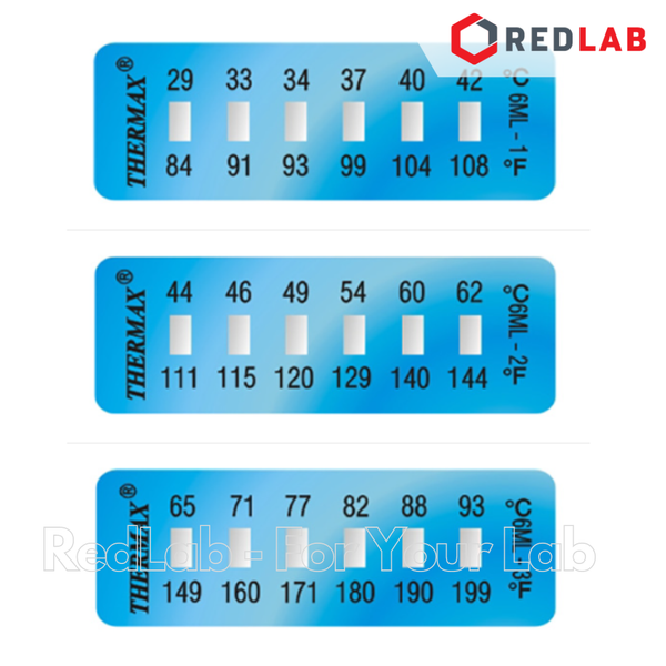 Dụng cụ kiểm tra nhiệt độ Thermax hãng TMC 6 Level, range 1 2 3 4 5 6 7 8 (pack 10 temperature indicating strips) có VAT