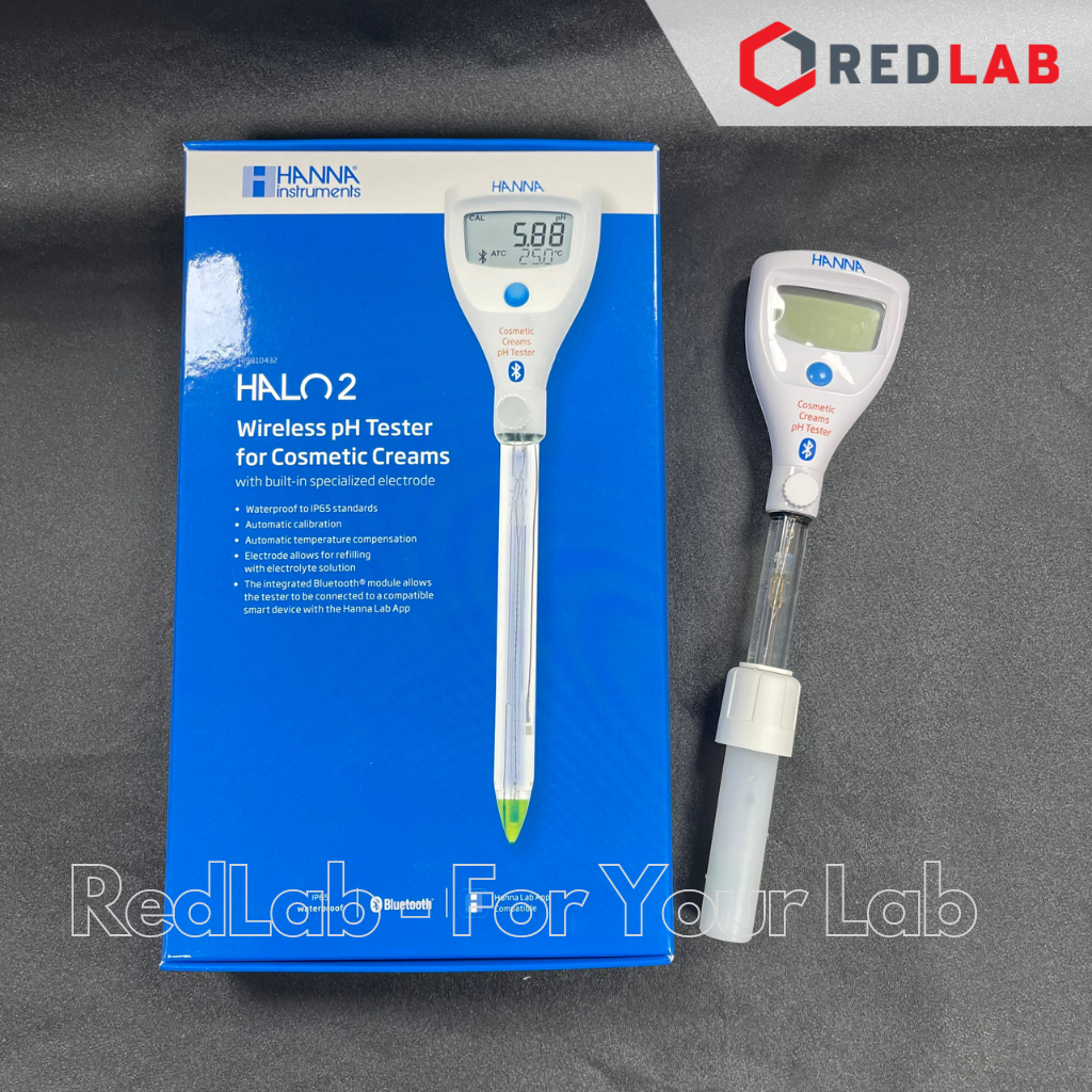 Bút đo pH và nhiệt độ HALO2 Bluetooth trong kem mỹ phẩm Hanna HI9810432, giá tốt, có VAT