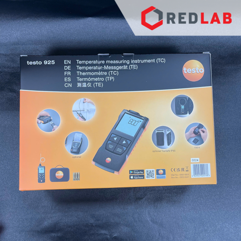 Máy đo nhiệt độ 1 kênh (TC loại K) - Kết nối App -50 đến +1000 °C - Đức - Testo 925, chính hãng, BH 12T, có VAT - redlab