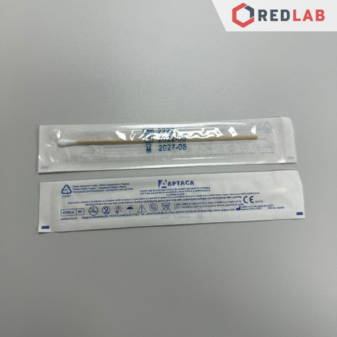 [100 cái] Que gỗ quấn gòn lấy mẫu vi sinh dài 150mm, Aptaca Ý 5100/SG/CS, tiệt trùng từng cái trong bao nylon, có VAT