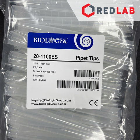 [Gói 100 cái] Microtips (đầu típ - côn) trắng 10.000ul = 10ml Biologix 20-1100ES, dạng Eppendorf, có VAT - redlab