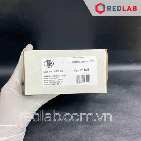 Cối sứ nhám / trơn JIPO Czech 30 75 110 160 220 400 500 650 1000 ml, Porcelain Mortar, có VAT