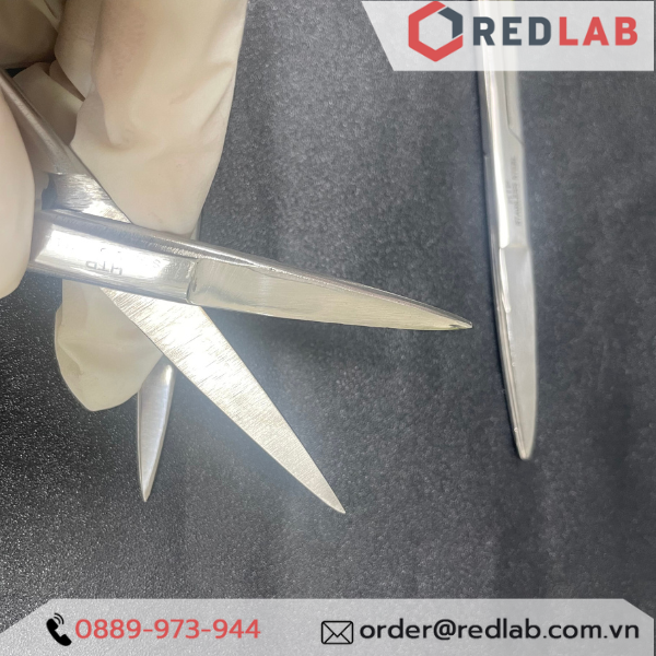 Kéo thẳng 2 đầu nhọn Pakistan 12 14 16 18 20 cm, dùng trong lab thí nghiệm, có VAT