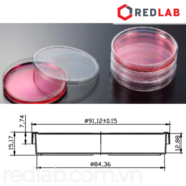 [Thùng 500 cái Tiệt trùng] Đĩa Petri nhựa 90x15mm MCD110090 hãng JET Biofil, gói 20 cái, có VAT