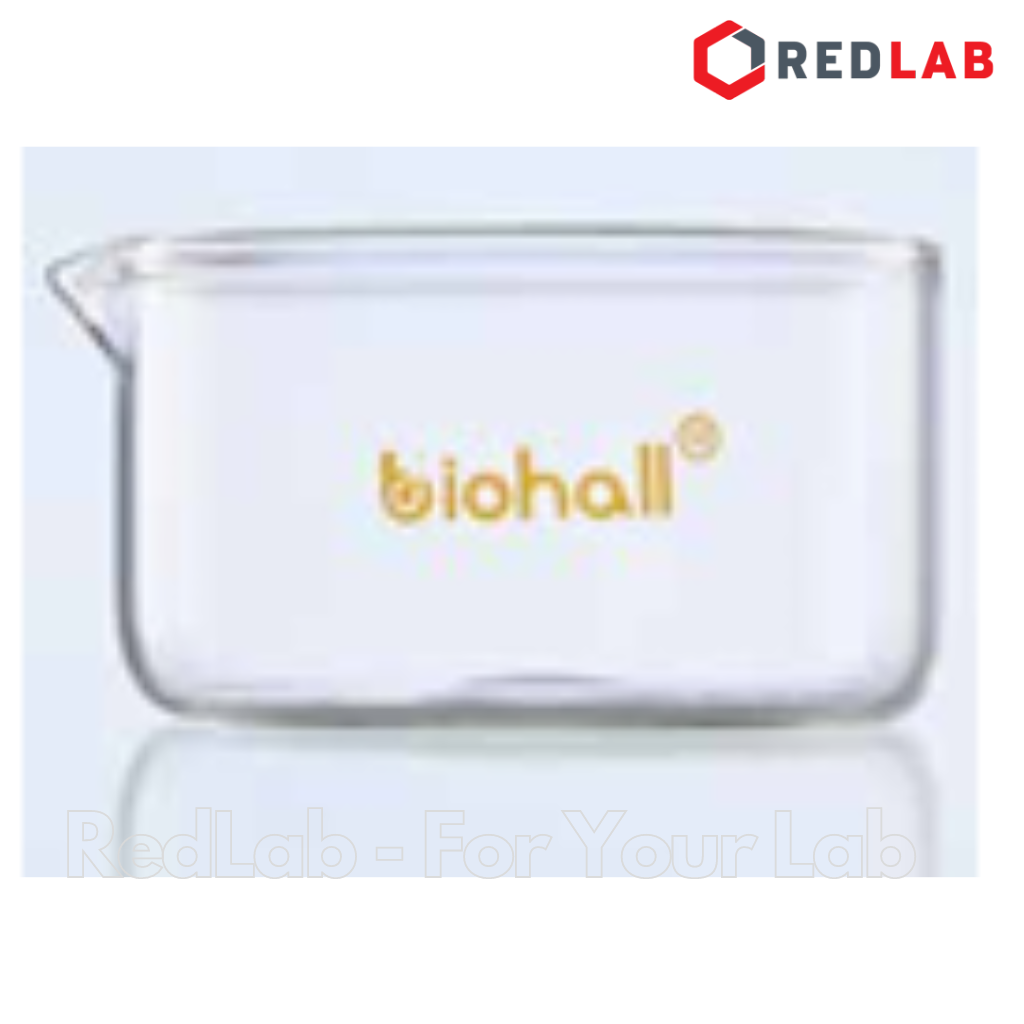 Chậu thủy tinh có mỏ BIOHALL 60 65 80 180 200 280 300 1200 2500 ml, thủy tinh boro 3.3, có VAT