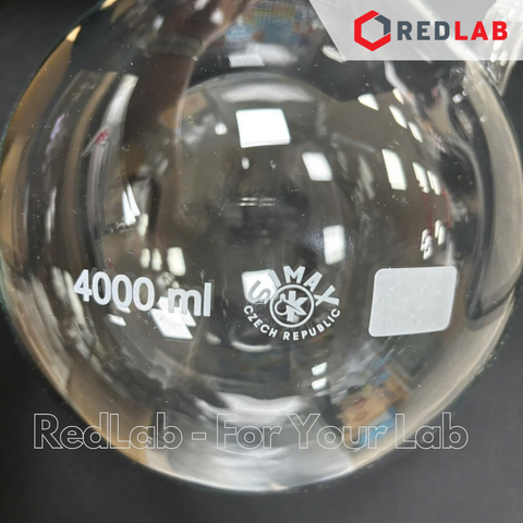 Bình cầu đáy tròn 2 cổ nhám SIMAX Class A 500 1000 2000 4000 ml - 29/32 45/40 cổ phụ 14/23 , có VAT