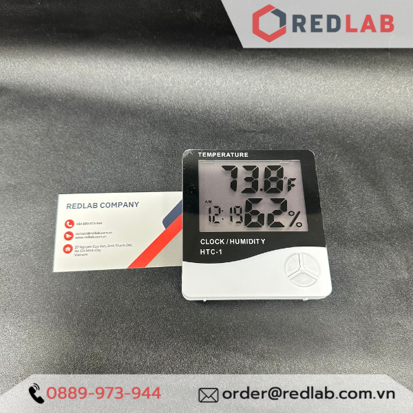 Nhiệt ẩm kế điện tử HTC-1 màn hình LCD, đo từ  - 10°C đến +50°C, 10% RH đến 90% RH, có VAT