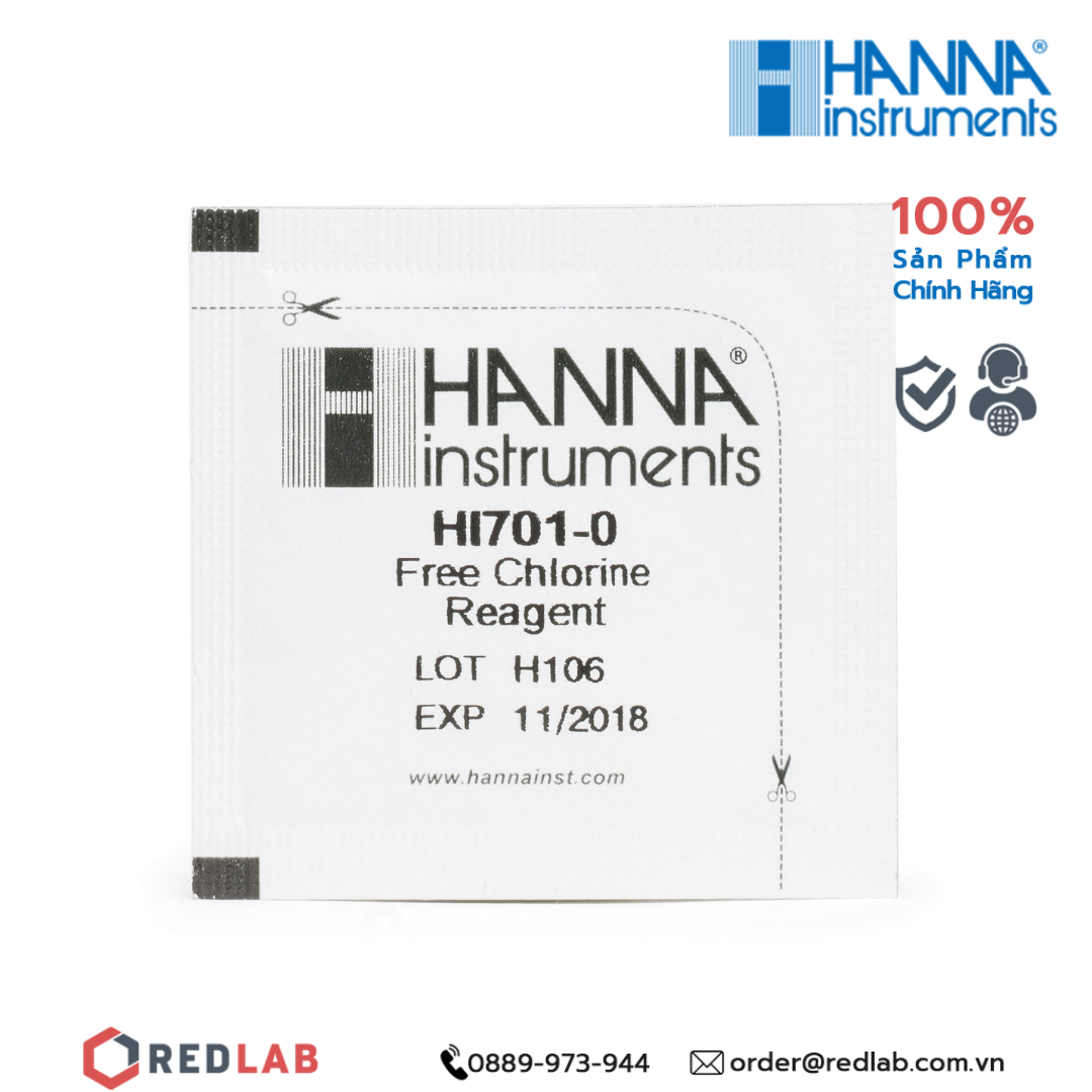  Thuốc thử Clo dư dùng cho máy đo Hanna HI701-25 