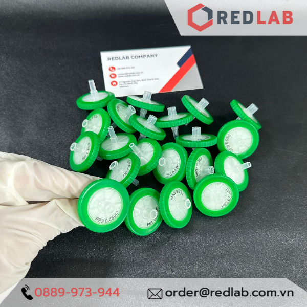 Đầu lọc Syringe PES đường kính 33mm, lỗ lọc 0.22µm và 0.45µm không tiệt trùng Finetech PES033N022I và PES033N045I, giá tốt, có VAT