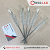 Chổi rửa dụng cụ thí nghiệm 20 30 40 cm trắng / đen, cọ rửa ống nghiệm, ống đong, cốc, chai, bình phòng lab, có VAT