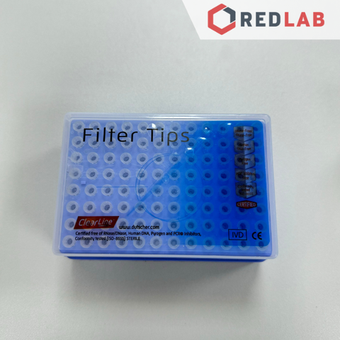 Hộp microtips (đầu típ) có Lọc 10µl cho micropipet, gồm giá đựng, có VAT - REDLAB
