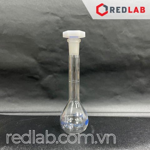 Bình định mức trắng class A, tiêu chuẩn USP, nút nhựa Vạch sơn xanh hãng BIOHALL 1 2 5 10 20 25 50 100 200 250 500 1000 2000 5000 10000 ML, có VAT - REDLAB