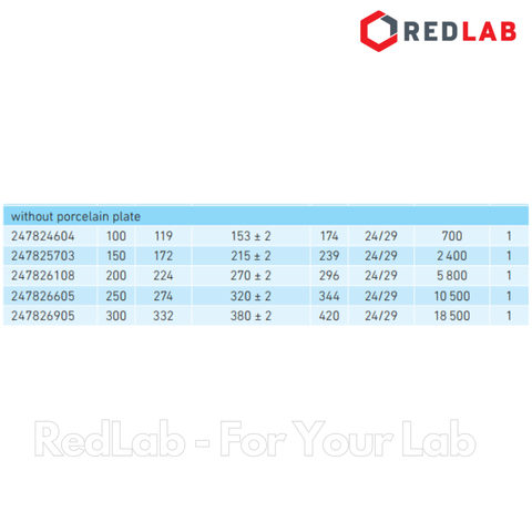 Bình hút ẩm trắng có vòi, vĩ inox DURAN Class A 100 150 200 250 300 mm - 0.7 2.4 5.8 10.5 18.5 L, Desiccator, có VAT