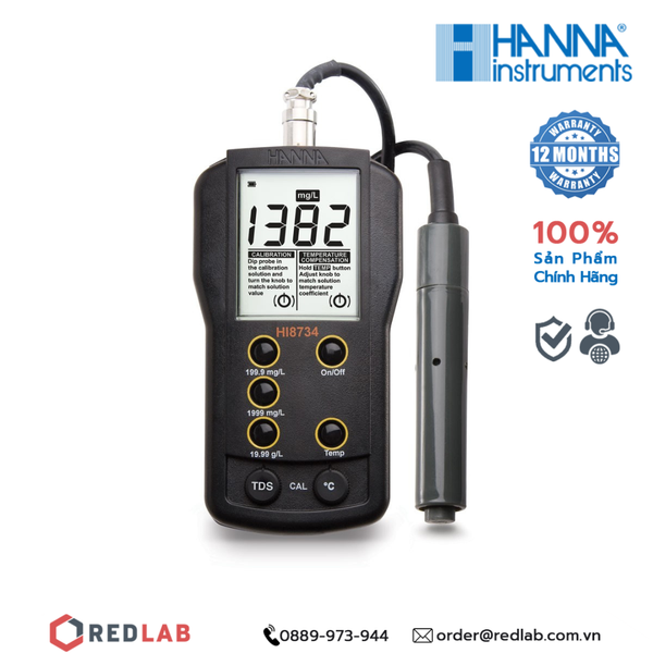 Máy Đo TDS Ba Thang Đo Hanna HI8734, giá tốt, có VAT