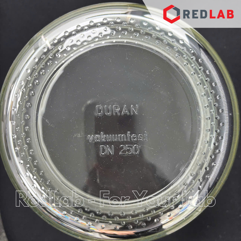 Bình hút ẩm trắng không vòi, vĩ inox DURAN Class A 100 150 200 250 300 mm - 0.7 2.4 5.8 10.5 18.5 L, Desiccator, có VAT