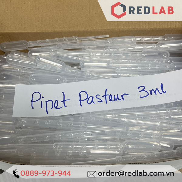 [Hộp 500 cái] Pipet paster nhựa 1ml / 3ml ONELAB, ống hút nhỏ giọt / transfer pipette, chia vạch nổi, có VAT